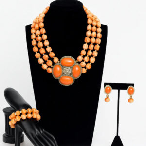 Ayanfe – Coral Bead Jewelry Set